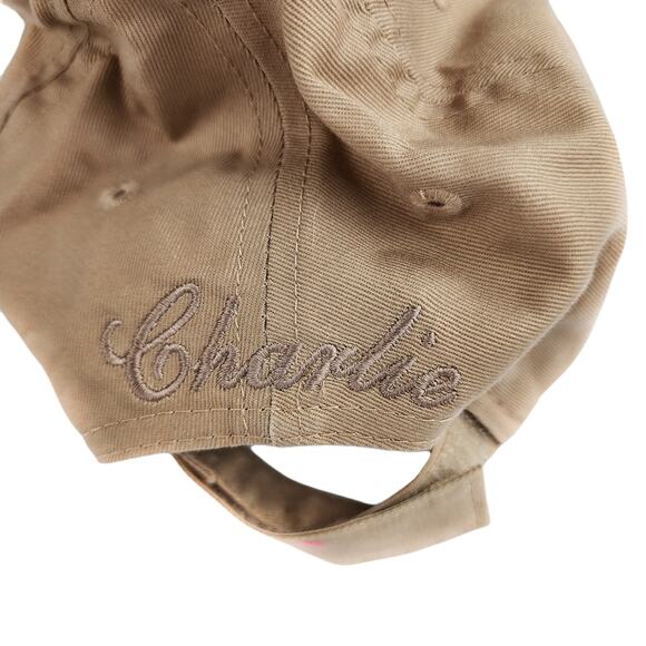 Men's Ball Cap Port & Company Khaki Brown Color Adjustable Embroidered Hat - Picture 5 of 7